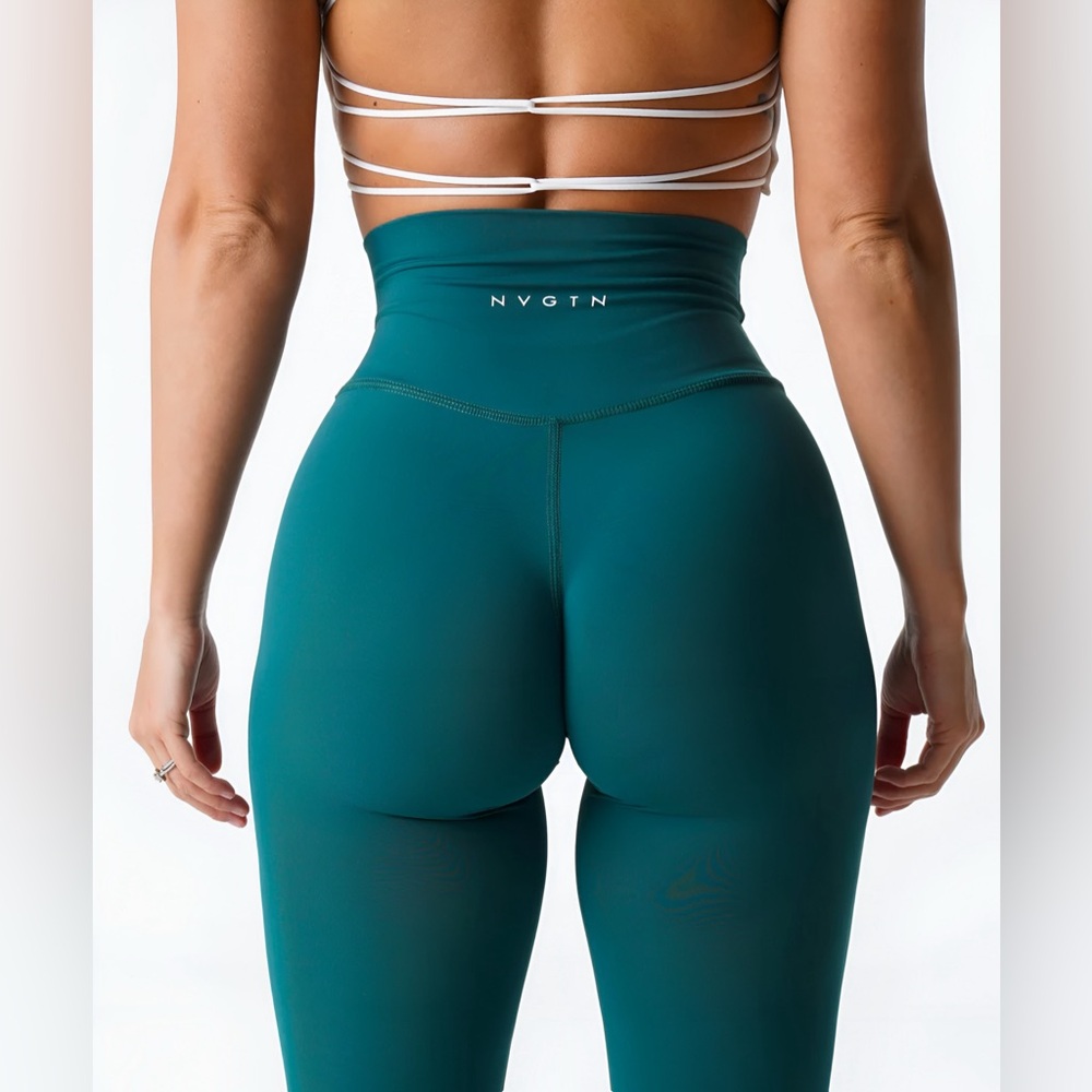 NEW NVGTN Pine Signature 2.0 Leggings, Teal, Size Small - Picture 3 of 4